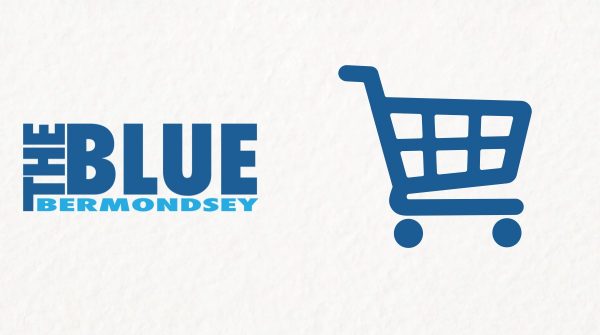 Blue Shops Banners supermarket